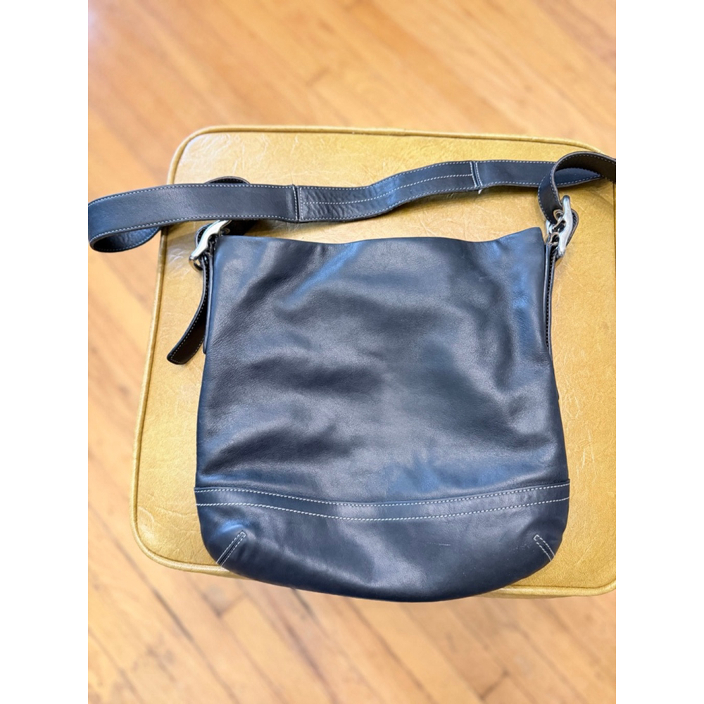 Coach Black Leather Shoulder Bag One Size